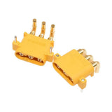 MR30PW-M/F Battery Charging Connector DC500V 15A Gold-Plating 3Pin Horizontal Curved Foot Male/Female Power Charging Plug New