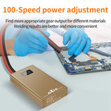 10600mah DX10 Handheld Spot Welder Machine 6*300A OLED Mos 8 Awg Spot Pens For 18650 0.2mm Nickel Sheets Type-C Charge 4.2v Gold