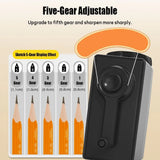 Large Caliber Pencil Sharpener Porous Hand Cranked Sketching Sharpener Five-Gear Adjustable Pencil Automatic Advance