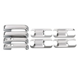 Exclusive For Ford F150 2015-2020 Door Handles Covers + Door Bowl Protector Covers Trim Accessories Kit ABS Silver
