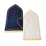 New Pack of 2 Thick Flannel Heart Rug Set for Couple Worship Carpet Islamic Wedding