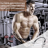 4 Pcs Gym Cable Extension,10 Inch Cable Attachments for Gym with Carabiner Fitness Home Gym Machine Accessories
