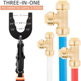Multi-Sized Push-to-Connect Push-fit Disconnect Tong Clamp Tool For 1/2'' 3/4'' 1'' Inch Pipe PEX CPVC Copper Pipe Removing Tool