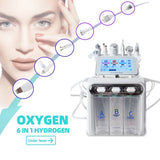 6 IN 1 Oxygen Aqua Peeling H2O2 Facial Machine Skin Care Hydra Water Dermabrasion Skin Scrubber Peel Oxygen Jet