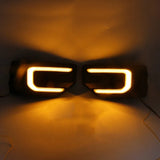 White DRL Fog Lamp LED Daytime Running Lights For Mitsubishi Triton L200 2024-2026 Amber Turn Signal Light