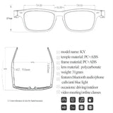 Smart Eyewear HD Voice Call Bluetooth Music Touch Control Glasses Anti Bluelight Eyeglasses IP5 Waterproof Sweatproof Sunglasses