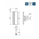 Flat Back Range 0-1mm Graduation 0.001mm Test Dial Gauge Indicator Messuhr