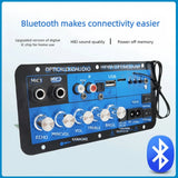 Bluetooth Car Amplifier Board With Reverb Dual MIC Input Optical Fiber USB/TF/FM Support-P60-OP Model