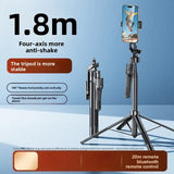 Four-corner stand selfie stick four-axis anti-shake aluminum alloy portable Bluetooth mobile phone holder live broadcast tripod