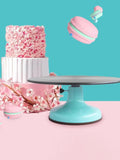 300mm High Hardness Oxide Film Cake Decorating Turntable, Cast Aluminum Non-Slip Rotating Stand for Baking
