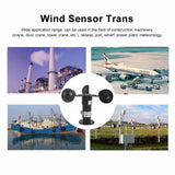 4-20mA Pulse Signal Output Aluminum Alloy Wind Speed Sensor Anemometer Wind Speed Detector