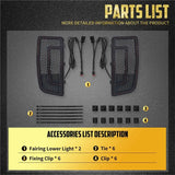 Motorcycle For Touring Road King Electra Street Glide LED Fairing Lower Grills Light Turn Signal Lamp 2014-2023
