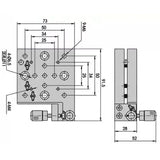 Tilt fine-tuning working platform sliding table optical dual-axis manual tilt table accuracy angle displacement stage