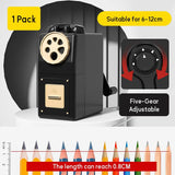 Large Caliber Pencil Sharpener Porous Hand Cranked Sketching Sharpener Five-Gear Adjustable Pencil Automatic Advance