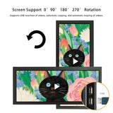12.3inch 1920x720 850nits IPS High Brightness Advertising LCD Monitor Support USB Auto Play,270° Rotation
