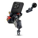 Heavy-Duty Motorcycle Phone Mount with Vibration Dampener, Anti-Shake Secure Lock for 6.1"-7.2" Phones, Ideal for U.S./EU Riders