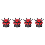 4pcs Copper Core Car Bling Rhinestone Black Crown Wheel Tire Valve Caps
