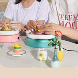 Electric Pottery Wheel for Kids – Portable Desktop Clay DIY Machine with Aluminum Turntable, Speed Control, Forward/Reverse