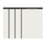 4Pcs A5 Notebook 70 Sheet Plastic Transparent Cover Diary Book Thicken Grid/Lined/Blank Planner Notebook School/Office