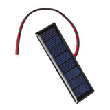4V 0.2W Epoxy Solar Panel 8 Solar Cells 2 Wires 75x25mm for DIY Solar Projects