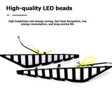 LED Daytime Running Lights For Changan UNIZ UNI-Z DRL Front Fog Light Turn Signal Light Accessories Whit+Yellow Light