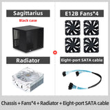 8-Bay NAS Computer Case with SAS/SATA Hot-Swap Backplane, Support MATX Motherboard, Full-Height PCIe | for Home Server Storage