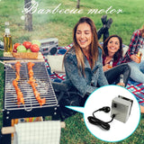 220V Electric Heavy-Duty Meat BBQ Rotisserie Rotating Motor Eletric Grill Barbecue Use Metal Rotisserie Motor USB Accessories