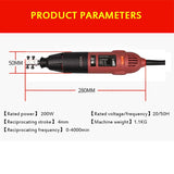 Professional Electric Metal File Machine - Mini Filing Rasp Reciprocating Woodworking Polisher Tool for Precision Craftsmanship