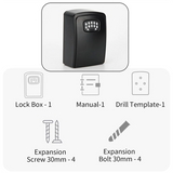 TUYA Smart Key Box Bluetooth Storage Lock Box Smart Life App Wall Mount Security Anti-Theft
