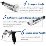 New 6 in 1 Hydra Dermabrasion Aqua Peel Skin Care BIO Light RF Face Cleaning Vacuum Hydro-oxygen Jet Machine Shell Beauty Ma