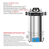 Digital Display Automatic Autoclave Sterilizer Overpressure Self-venting Labs Portable Sterilizer Medical Dental Steamer