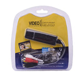USB Audio Video Capture Card Adapter with USB Cable USB 2.0 to RCA Video Capture Converter For TV DVD VHS Capture Device