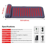 Red Light Therapy Mat with 3D Neck Support - Far Infrared Heating Pad for Full Body Pain Relief, Muscle Recovery & Relaxation -