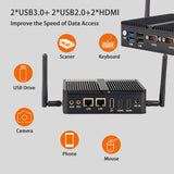 Nano Intels Mini PC Computer N100 4 Core Dual 2 Lan Ethernet 4 USB Ubuntu Win 10 Fanless Industrial PC Intels Nuc Mini PC