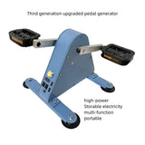 Portable pedal generator, hand cranked generator, rehabilitation trainer capable of charging while exercising 50w/100w