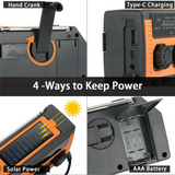 5000Mah Emergency Solar Power Radio USB Charging Hand Crank Dynamo Flashlight FM AM WB NOAA Weather Radio Power Bank