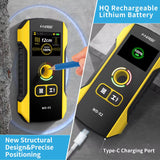 WD-02 Wall Detector Stud Finder New Design Positioning Hole TFT Display AC Live Cable Wires Metal Wood Stud Wall Scanner