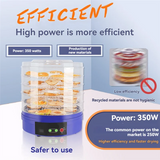 B59B-Food-Dehydrator Machine For Fruits, Yogurt Vegetables 5 Trays 350W Dehydrator For Herbs, Meat For Jerky US Plug