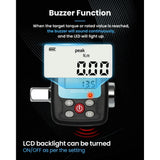 1/2" 1/4" 3/8" Digital Torque Wrench Adapter Precision Electronic Torque Tool Converter LCD Display for Automotive Home Repairs