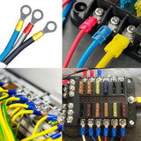 200pc Ring Terminals M3/M4/M5/M6 Insulated Ring Connectors 22-16/16-14/12-10AWG Electrical Crimp Terminal Connector Assorted Kit