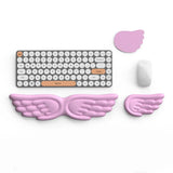 New Angel Wing Mouse Wrist Rest Set Non-Skid Ergonomic Wrist Support Silicone Memory Foam Mouse Pad for Office and Gaming