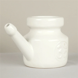 350Ml Ceramic Neti Pot Nose Cleaning Pot Durable Leakproof Spout Pot for Nasal Rinsing Nose Washing Men Women, White
