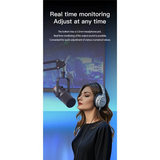 For Podcast For Game Live Streaming USB Dynamic Microphone RGB Gaming MIC Computer Condenser MIC Black