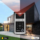 Wifi Tuya 7 Inch Touch Screen Wifi Video Doorbell Smart Home Video Intercom Kit Add HD Camera APP Fingerprint Password Unlock