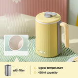 450ml Electric Kettle Stew Cup Health Preserving Pot Portable Thermo Teapot Boiled Water Pot Desktop Electric Heating Cup 220V