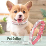 Shiny Super Diamond Rhinestone Cat Collar Puppy Baby Dog Cat Collar Microfiber Strap Kitten Accessories Puppy Collar