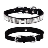 Shiny Super Diamond Rhinestone Cat Collar Puppy Baby Dog Cat Collar Microfiber Strap Kitten Accessories Puppy Collar
