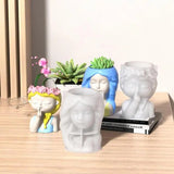 Silicone Flower Pot Mold Pot Planter Mold For Succulent Non-Stick Epoxy Resin Molds Silicone For Flower Pots Silicone Planter