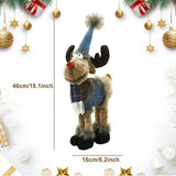 Simulation Reindeer Plush Toy Christmas Deer Plushies Doll Xmas Elk Soft Toys Merry Christmas New Year Decor Best Gifts For Kids