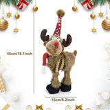 Simulation Reindeer Plush Toy Christmas Deer Plushies Doll Xmas Elk Soft Toys Merry Christmas New Year Decor Best Gifts For Kids
